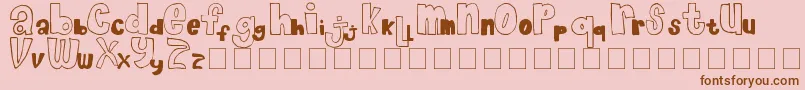 フォントChocolateMuffin – ピンクの背景に茶色のフォント
