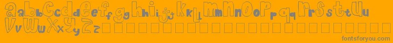 ChocolateMuffin Font – Gray Fonts on Orange Background