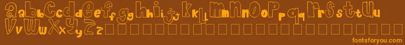 ChocolateMuffin Font – Orange Fonts on Brown Background