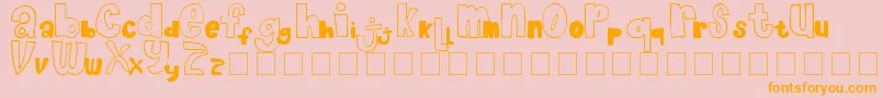 Шрифт ChocolateMuffin – оранжевые шрифты на розовом фоне