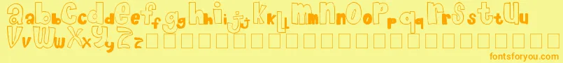 Шрифт ChocolateMuffin – оранжевые шрифты на жёлтом фоне