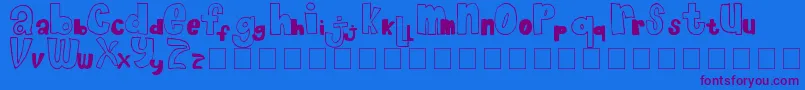 Шрифт ChocolateMuffin – фиолетовые шрифты на синем фоне