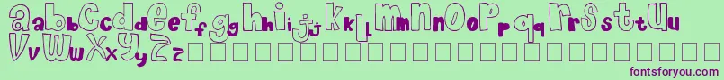 Шрифт ChocolateMuffin – фиолетовые шрифты на зелёном фоне