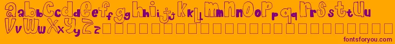 Шрифт ChocolateMuffin – фиолетовые шрифты на оранжевом фоне