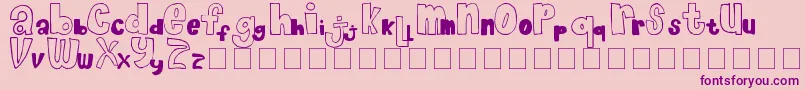 Шрифт ChocolateMuffin – фиолетовые шрифты на розовом фоне