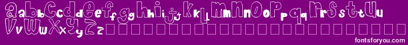 フォントChocolateMuffin – 紫の背景に白い文字
