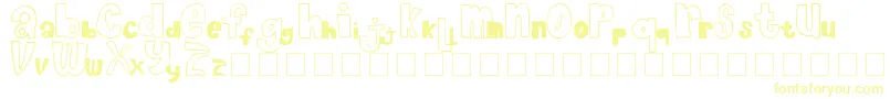 ChocolateMuffin Font – Yellow Fonts on White Background