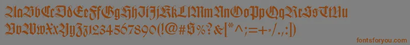 Hapsburg Font – Brown Fonts on Gray Background