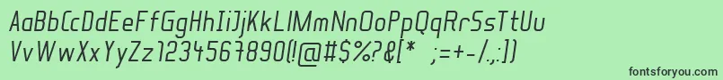 fuente SoulLotionItalic – Fuentes Negras Sobre Fondo Verde