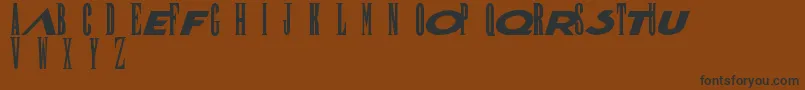 FinalFantasy-Schriftart – Schwarze Schriften auf braunem Hintergrund
