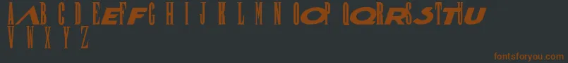 FinalFantasy-Schriftart – Braune Schriften auf schwarzem Hintergrund