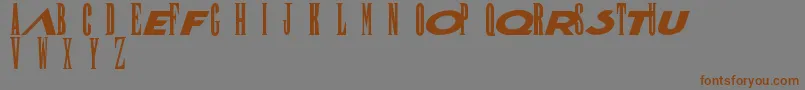 FinalFantasy-Schriftart – Braune Schriften auf grauem Hintergrund