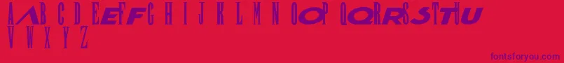 FinalFantasy-Schriftart – Violette Schriften auf rotem Hintergrund
