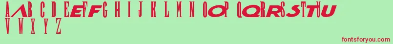 FinalFantasy Font – Red Fonts on Green Background