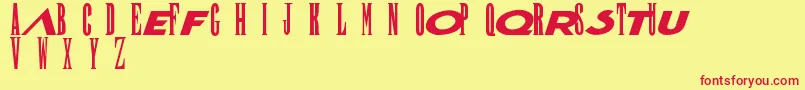 FinalFantasy Font – Red Fonts on Yellow Background