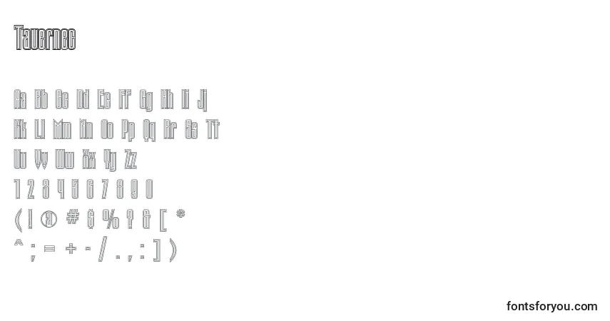 Шрифт Tauernec – алфавит, цифры, специальные символы