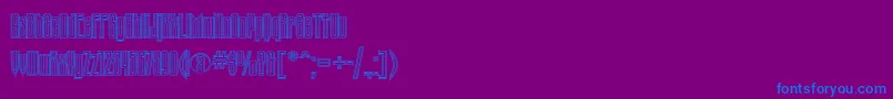 Tauernec-Schriftart – Blaue Schriften auf violettem Hintergrund