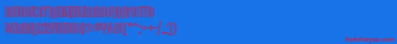 Tauernec Font – Red Fonts on Blue Background