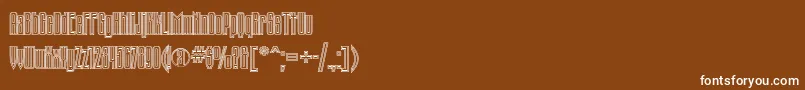 Czcionka Tauernec – białe czcionki na brązowym tle