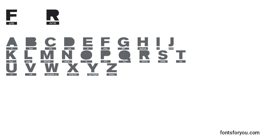 FoneticaRegular-fontti – aakkoset, numerot, erikoismerkit