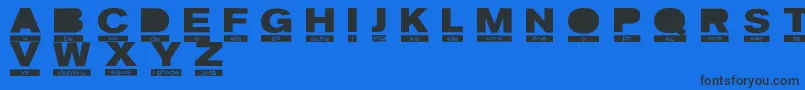 FoneticaRegular Font – Black Fonts on Blue Background
