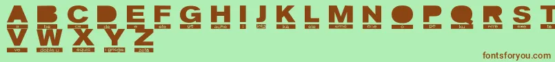 FoneticaRegular Font – Brown Fonts on Green Background