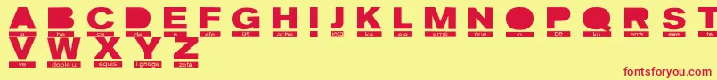 FoneticaRegular Font – Red Fonts on Yellow Background