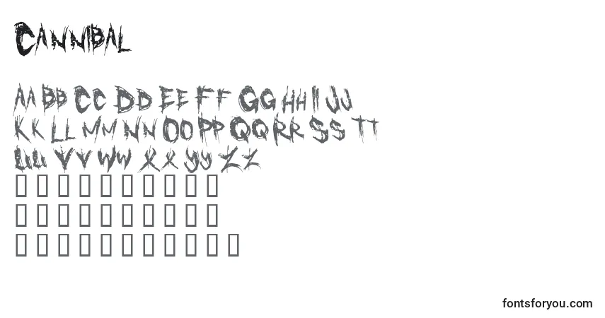Cannibal Font – alphabet, numbers, special characters