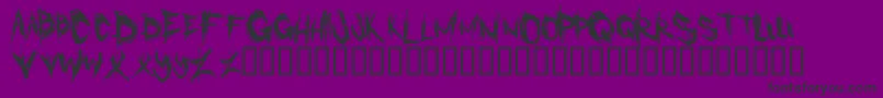 Cannibal Font – Black Fonts on Purple Background