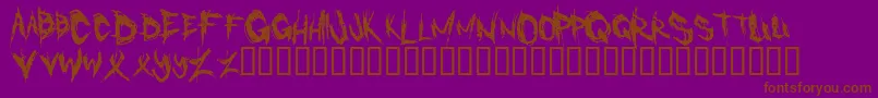 Cannibal Font – Brown Fonts on Purple Background