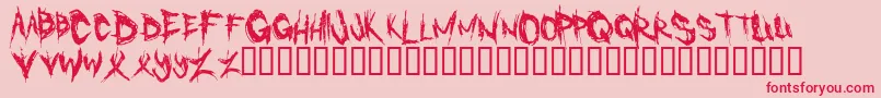 Cannibal Font – Red Fonts on Pink Background