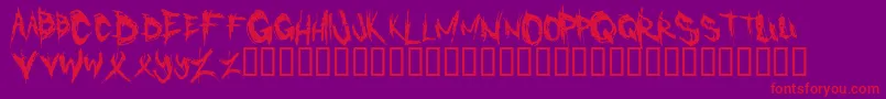 Cannibal Font – Red Fonts on Purple Background