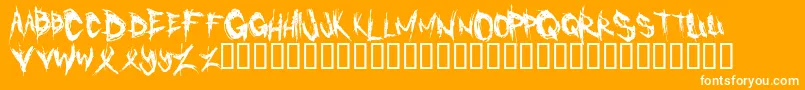 Cannibal Font – White Fonts on Orange Background