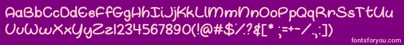 OhWhaleTtf Font – Pink Fonts on Purple Background