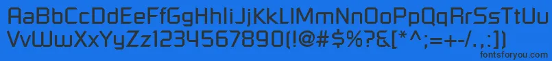 Digital Font – Black Fonts on Blue Background