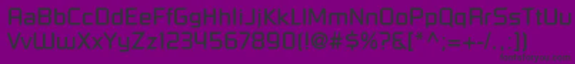 フォントDigital – 紫の背景に黒い文字