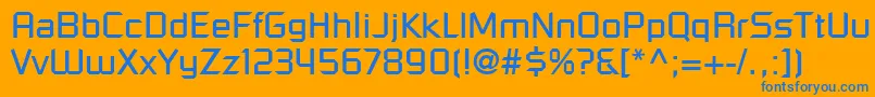 Digital Font – Blue Fonts on Orange Background