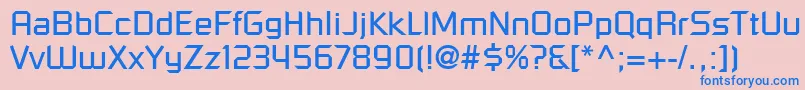Digital Font – Blue Fonts on Pink Background