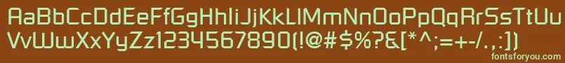 Czcionka Digital – zielone czcionki na brązowym tle