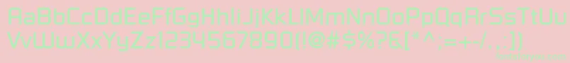 Digital Font – Green Fonts on Pink Background