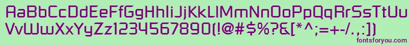 Digital Font – Purple Fonts on Green Background