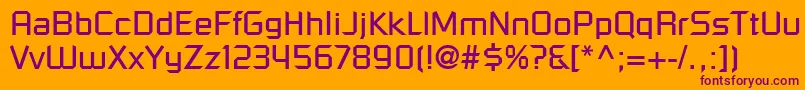 Digital Font – Purple Fonts on Orange Background