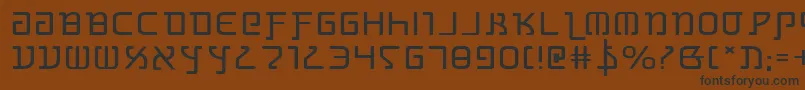 Czcionka GrimlordExpanded – czarne czcionki na brązowym tle