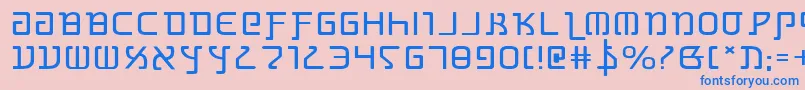 GrimlordExpanded Font – Blue Fonts on Pink Background