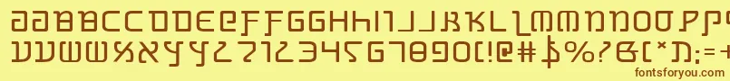 GrimlordExpanded Font – Brown Fonts on Yellow Background