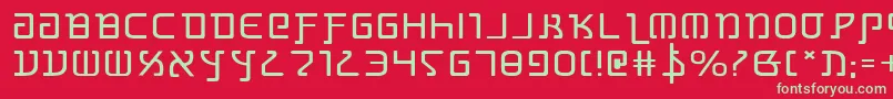 フォントGrimlordExpanded – 赤い背景に緑の文字