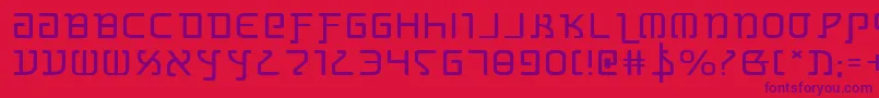 GrimlordExpanded Font – Purple Fonts on Red Background