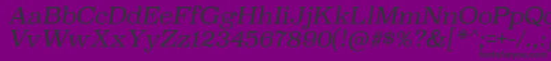 SuperclarendonltItalic Font – Black Fonts on Purple Background