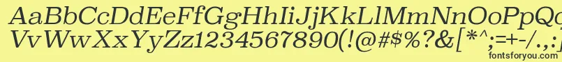 SuperclarendonltItalic Font – Black Fonts on Yellow Background