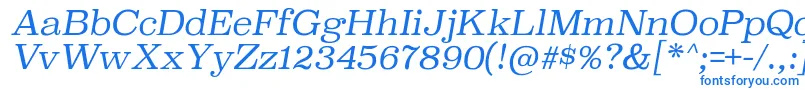 SuperclarendonltItalic-Schriftart – Blaue Schriften